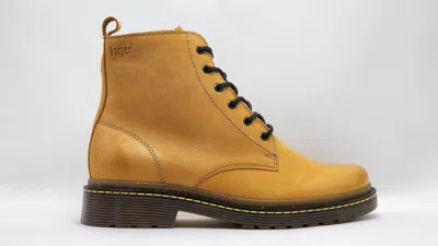 KCR GROUP WOMEN'S PREMIUM NUBUCK LEATHER BOOTS IN YELLOW
