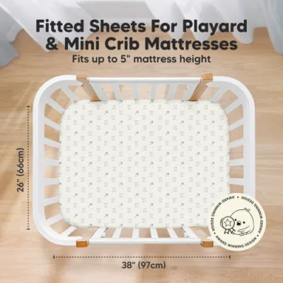 KEABABIES KEABABIES ISLA FITTED MINI CRIB SHEETS