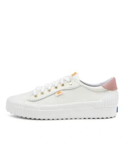 KEDS KEDS DEMI TRX WHITE LEATHER WOMENS SHOES CASUAL SNEAKERS CASUAL