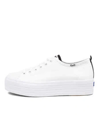 KEDS KEDS TRIPLE UP ORGANIC WHITE WOMENS SHOES CASUAL SNEAKERS CASUAL