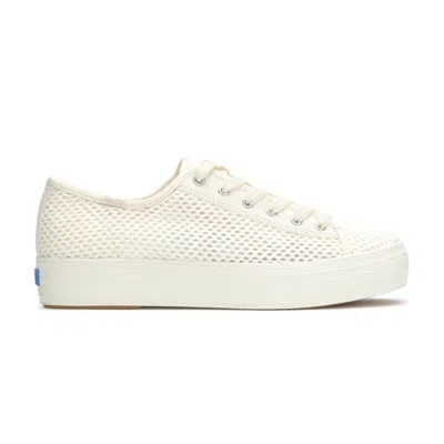 KEDS WOMEN'S TRIPLE KICK COTTON MESH LACE UP CANVAS SNEAKERS