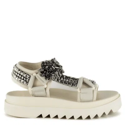 KEITH SCARROTT SHOES WOMEN'S NEUTRALS BIBIONE BEADED SANDAL