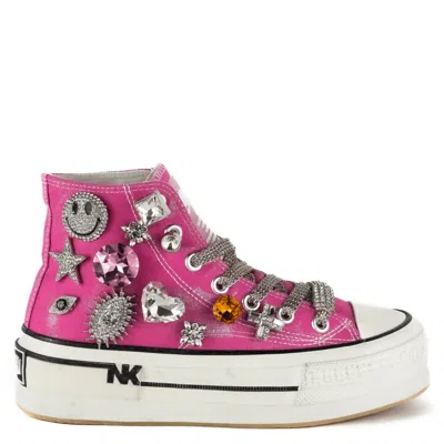 KEITH SCARROTT SHOES WOMEN'S PINK SORRISO EMBELLISHED HI-TOP