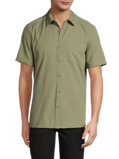 KENNETH COLE MEN'S SEERSUCKER TEXTURED SHORT-SLEEVE SHIRT
