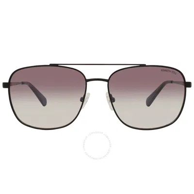 KENNETH COLE NEW YORK KENNETH COLE NEW YORK SMOKE GRADIENT SQUARE MEN'S SUNGLASSES KC00035 01B 59