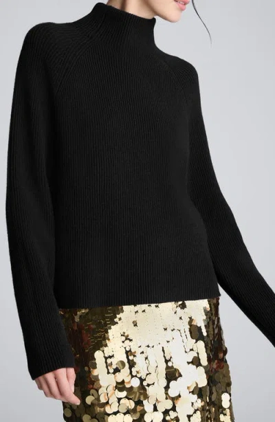 KENNETH COLE KENNETH COLE RAGLAN SLEEVE FUNNEL NECK SWEATER