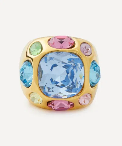 KENNETH JAY LANE KENNETH JAY LANE GOLD-PLATED MULTI STONE RING