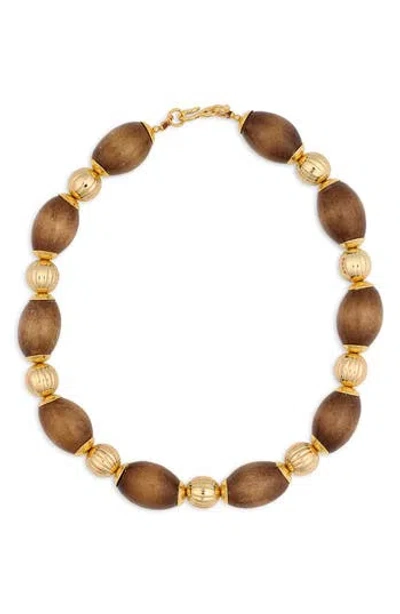 KENNETH JAY LANE KENNETH JAY LANE WOOD BEADED NECKLACE