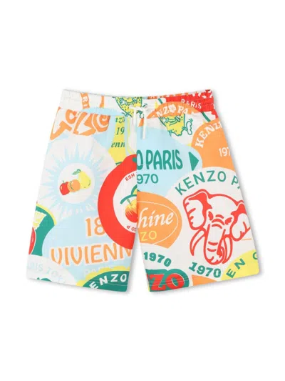 KENZO ALL-OVER GRAPHIC-PRINT SWIMMING SHORTS