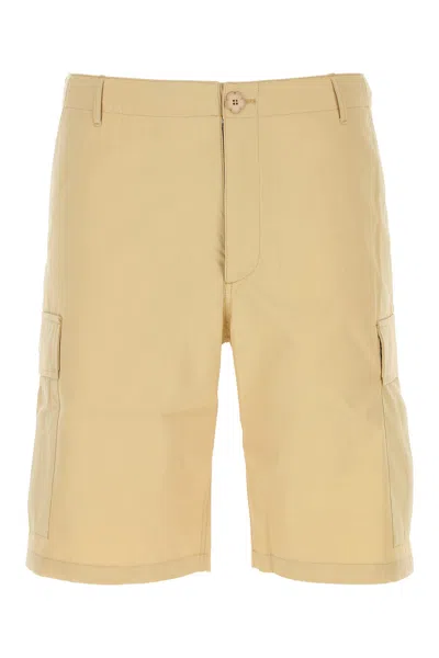 KENZO BEIGE COTTON BERMUDA SHORTS