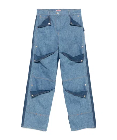 KENZO MULTIPOCKET CARGO JEANS IN JAPANESE DENIM