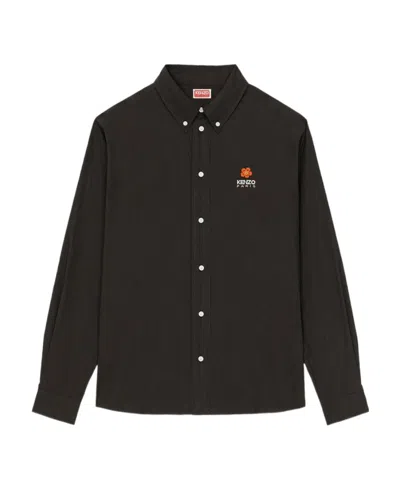 KENZO KENZO BOKE FLOWER-EMBROIDERED LONG-SLEEVED SHIRT