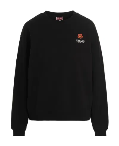 KENZO KENZO BOKE FLOWER LOGO EMBROIDERED CREWNECK SWEATSHIRT
