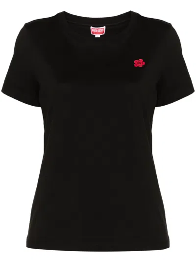 KENZO BOKE FLOWER-PATCH COTTON T-SHIRT