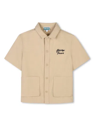 KENZO EMBROIDERED-LOGO SHIRT