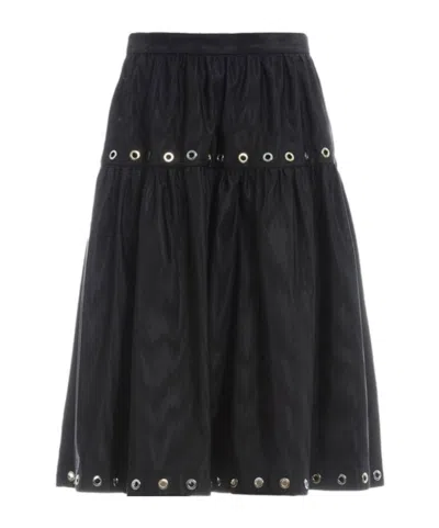 KENZO EYELETS PLEATED SKIRT