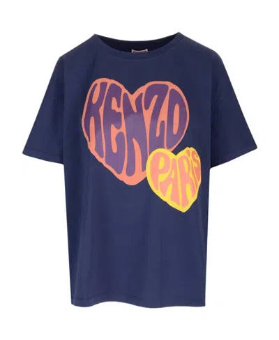 KENZO KENZO GRAPHIC PRINTED CREWNECK T-SHIRT