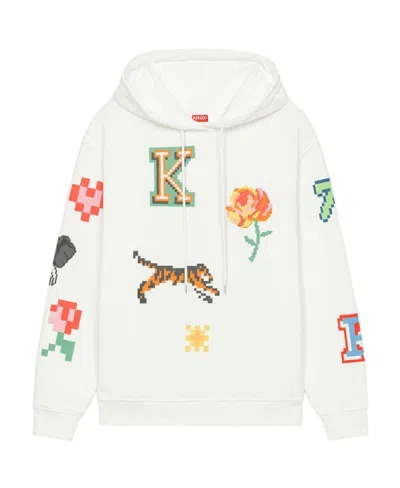 KENZO KENZO ALL-OVER GRAPHIC PATCH HOODIE