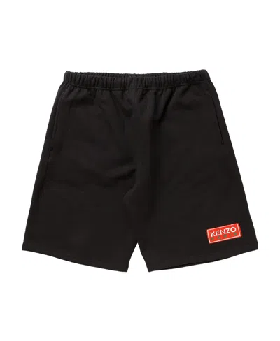 KENZO KENZO LOGO PATCH BERMUDA SHORTS