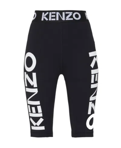 KENZO KENZO LOGO PRINTED KNEE-LENGTH SHORTS