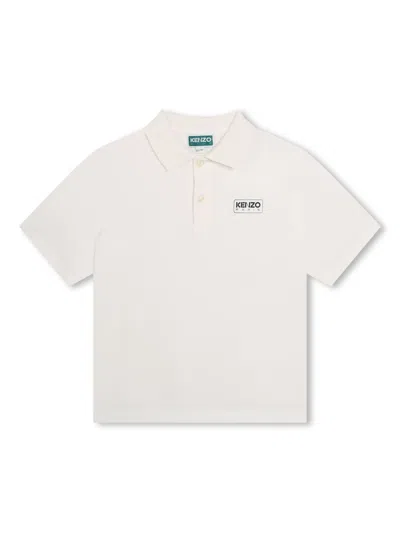KENZO LOGO-PRINT ORGANIC COTTON POLO SHIRT