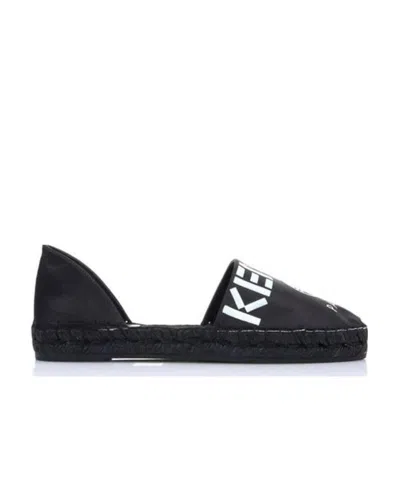 KENZO LOGO SATIN FLATS