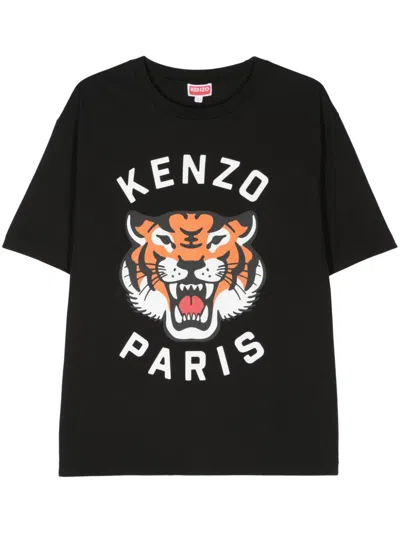 KENZO KENZO LUCKY TIGER COTTON T-SHIRT