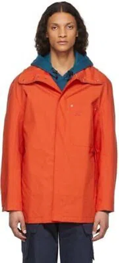 KENZO KENZO MEN'S MID LENGTH POPPY COAT IN POPPY ORANGE-MEDIUM