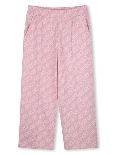 KENZO MONOGRAM-LOGO TRACK PANTS