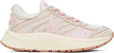 KENZO OFF-WHITE & PINK KENZO PARIS 'KENZO-PACE' SNEAKERS