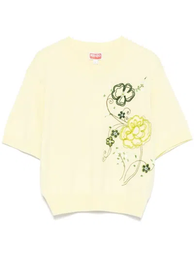 KENZO PEONIES EMBELLISHED T-SHIRT