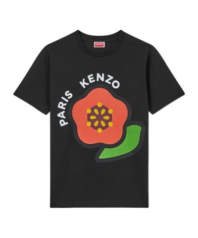 KENZO KENZO LOGO PRINTED CREWNECK T-SHIRT
