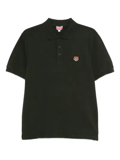 KENZO TIGER-EMBROIDERED POLO SHIRT