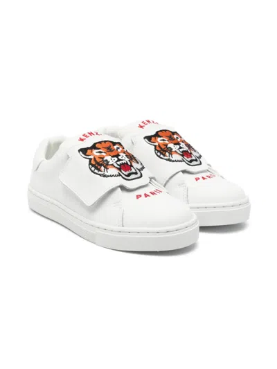 KENZO TIGER-HEAD-MOTIF SNEAKERS