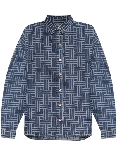 KENZO WEAVE LOOSE JAPANESE DENIM SHIRT