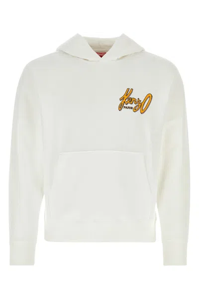 KENZO WHITE COTTON SWEATSHIRT