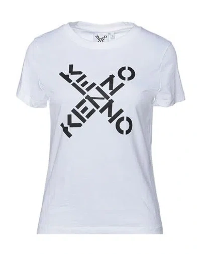KENZO KENZO WOMAN T-SHIRT WHITE SIZE XS COTTON