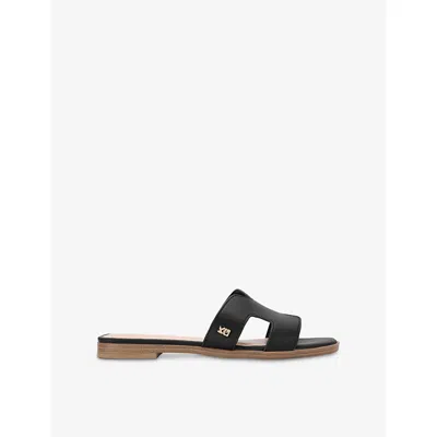 KG KURT GEIGER WOMENS KG KURT GEIGER RAVEN FAUX-LEATHER FLAT SANDALS