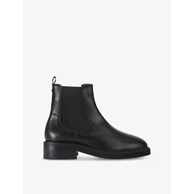 KG KURT GEIGER WOMENS TRANSPIRE LEATHER CHELSEA BOOTS BLAC