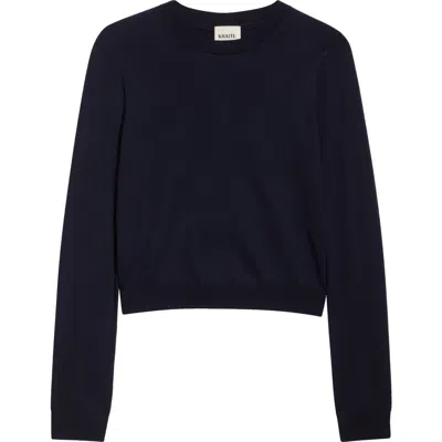 KHAITE KHAITE LETA CROP WOOL BLEND SWEATER