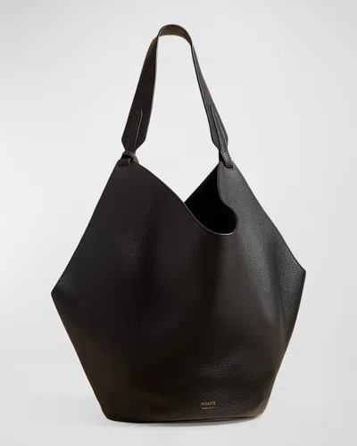 KHAITE LOTUS MEDIUM PEBBLED LEATHER TOTE BAG