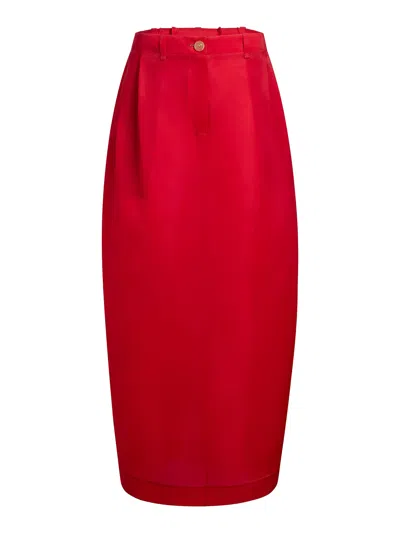 KHAITE LUCIAN SILK SKIRT