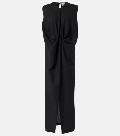 KHAITE NIEL WOOL AND MOHAIR MAXI DRESS