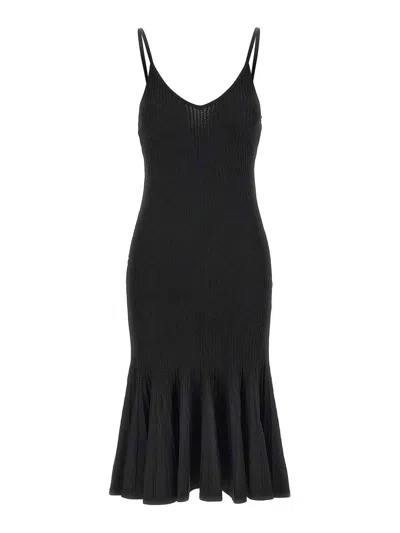 KHAITE VESTIDO MIDI - NEGRO