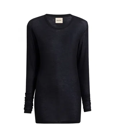 KHAITE ROUND COLLAR AND LONG-SLEEVED T-SHIRT