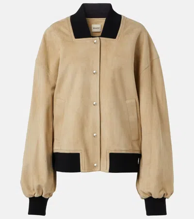 KHAITE SPENCE SUEDE BOMBER JACKET