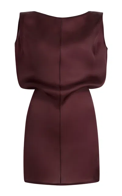 KHAITE TOMA DRAPED SILK-ORGANZA MINI DRESS