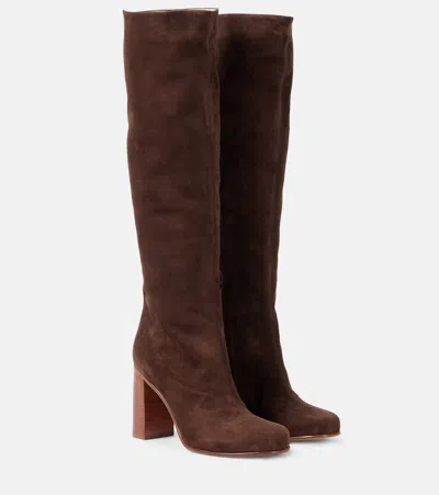KHAITE WILLOW KNEE-HIGH SUEDE BOOTS