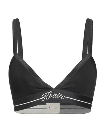 KHAITE KHAITE WOMAN TOP BLACK SIZE M VISCOSE, POLYAMIDE, ELASTANE