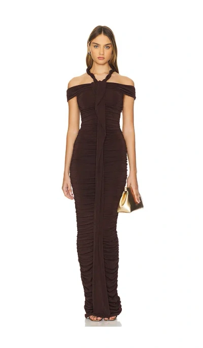 KHANUMS TEXTURED SLINKY MAXI DRESS